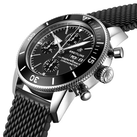 breitling superocean 44 leather strap|breitling chronomat rubber strap.